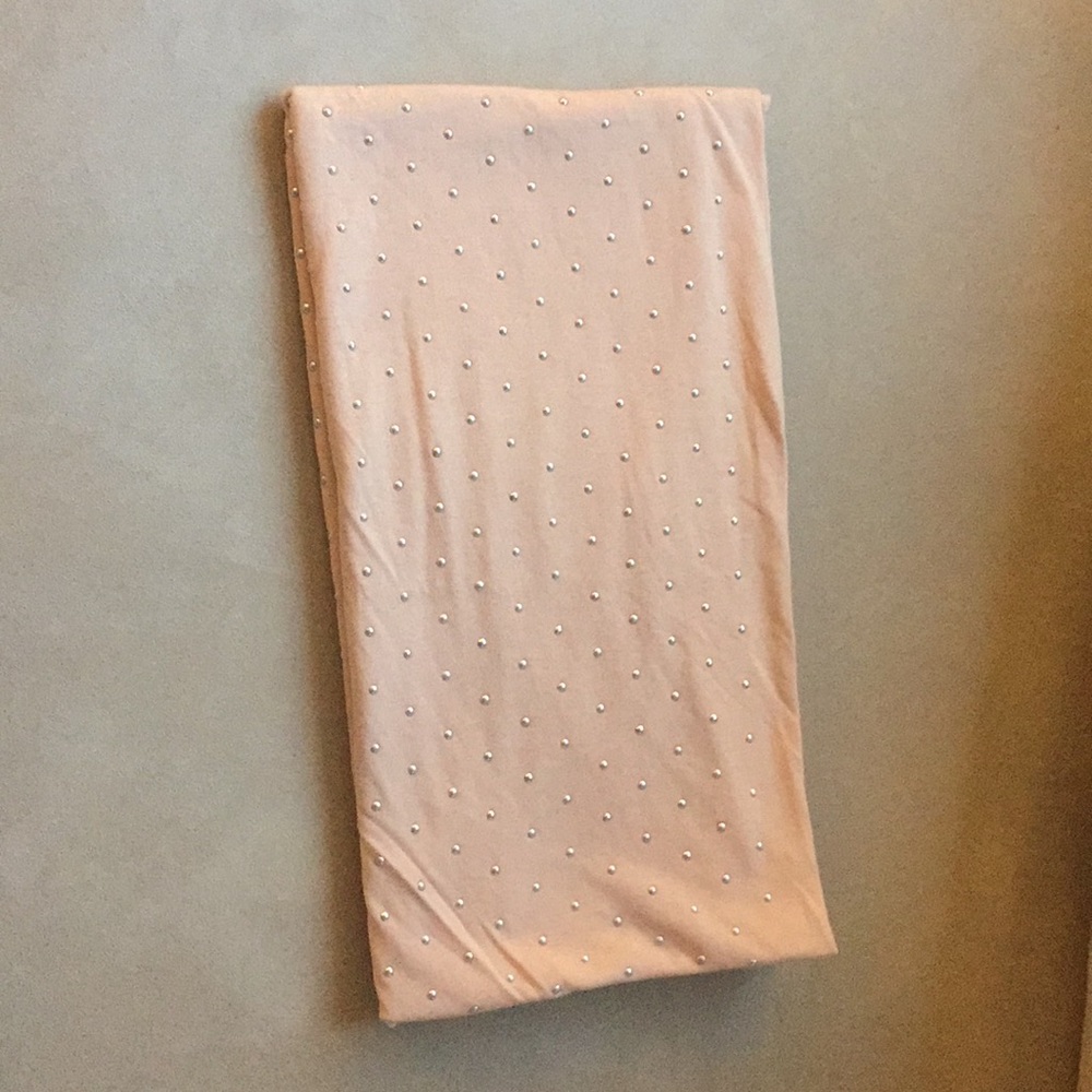 H&M pink studded scarf